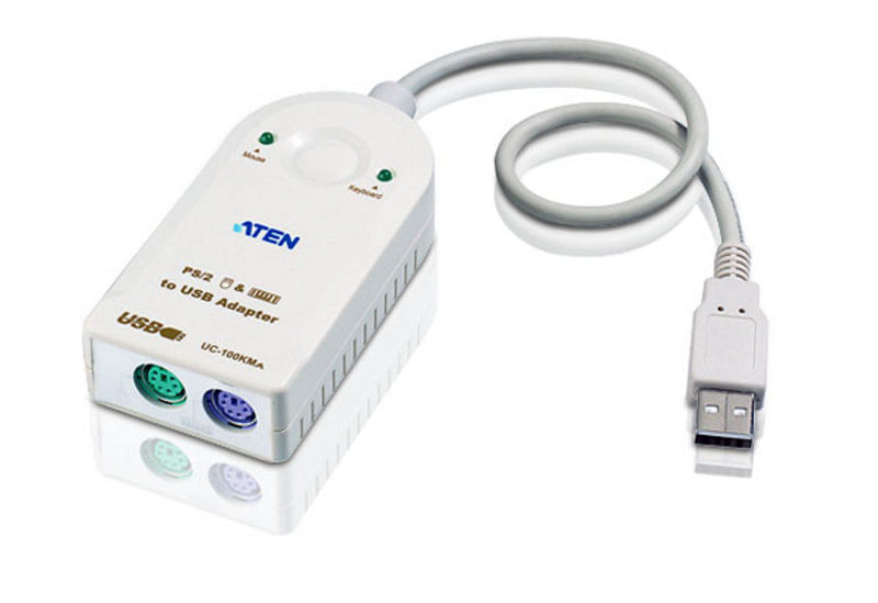 ATEN-UC100KMA-cavo-PS-2-03-m-2x-6-p-Mini-DIN-USB-A-Bianco