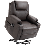 HOMCOM-Poltrona-Alzapersona-Reclinabile-fino-a-135°-con-Portabicchieri-Telecomando-e-Poggiapiedi-88x92x106-cm-Marrone