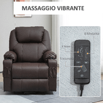 HOMCOM-Poltrona-Alzapersona-Reclinabile-fino-a-135°-con-Portabicchieri-Telecomando-e-Poggiapiedi-88x92x106-cm-Marrone