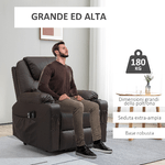 HOMCOM-Poltrona-Alzapersona-Reclinabile-fino-a-135°-con-Portabicchieri-Telecomando-e-Poggiapiedi-88x92x106-cm-Marrone