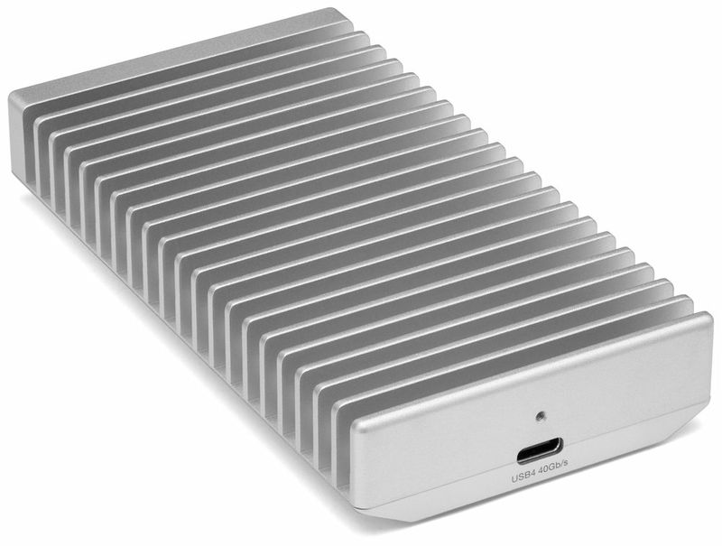 OWC-Express-1M2---Box-1-alloggiamento-M.2-NVMe---8TB---USB4-40Gbps--cavo-0.3m-USB-C-incluso-