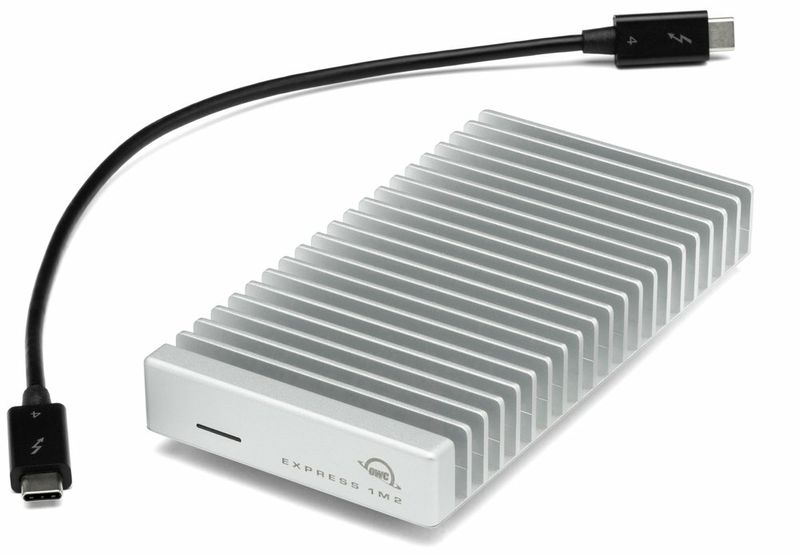 OWC-Express-1M2---Box-1-alloggiamento-M.2-NVMe---8TB---USB4-40Gbps--cavo-0.3m-USB-C-incluso-