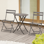 Outsunny-Tavolino-con-Sedie-Pieghevoli-in-Acciaio-Marrone-per-Balcone-Terrazzo-Giardino