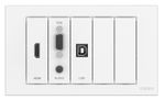 Vision-TC3-PKPK10MCABLES-cassetta-di-scarico-Bianco--VISION-Techconnect-Modular-AV-Faceplate---LIFETIME-WARRANTY---Wall-