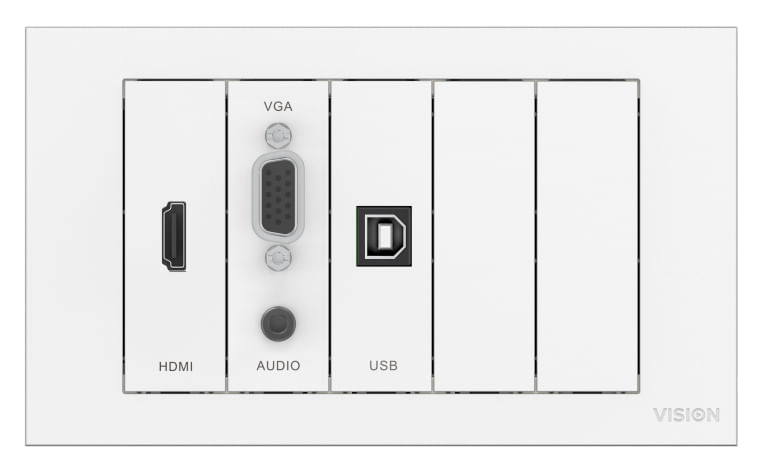 Vision-TC3-PKPK10MCABLES-cassetta-di-scarico-Bianco--VISION-Techconnect-Modular-AV-Faceplate---LIFETIME-WARRANTY---Wall-