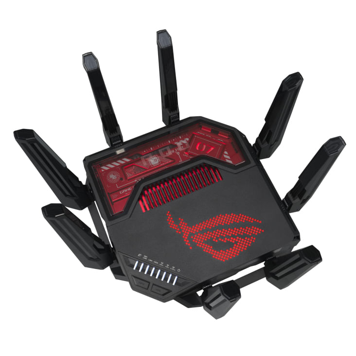 ASUS-ROG-Rapture-GT-BE19000-router-wireless-Multi-Gigabit-Ethernet-Tri-band--24-GHz-5-GHz-6-GHz--Nero-Rosso