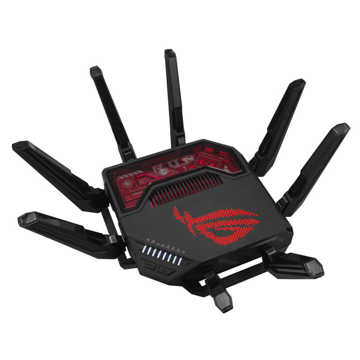 ASUS-ROG-Rapture-GT-BE19000-router-wireless-Multi-Gigabit-Ethernet-Tri-band--24-GHz-5-GHz-6-GHz--Nero-Rosso