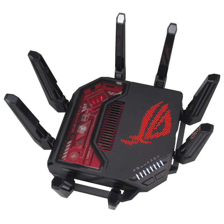 ASUS-ROG-Rapture-GT-BE19000-router-wireless-Multi-Gigabit-Ethernet-Tri-band--24-GHz-5-GHz-6-GHz--Nero-Rosso