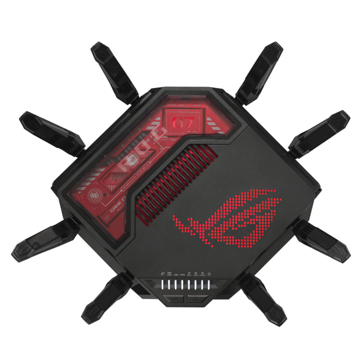 ASUS-ROG-Rapture-GT-BE19000-router-wireless-Multi-Gigabit-Ethernet-Tri-band--24-GHz-5-GHz-6-GHz--Nero-Rosso