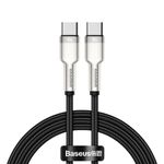 Baseus CATJK-C01 cavo per cellulare Nero 1 m USB C (Baseus Cafule Metal USB-C to USB-C Cable 100W 1m - Black)