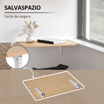 HOMCOM-Tavolino-a-Muro-Pieghevole-Salvaspazio-in-MDF-e-Telaio-in-Metallo-per-Cucina-Salotto-Color-Legno-60x40x20cm