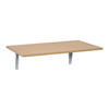 HOMCOM-Tavolino-a-Muro-Pieghevole-Salvaspazio-in-MDF-e-Telaio-in-Metallo-per-Cucina-Salotto-Color-Legno-60x40x20cm