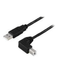 Microconnect USBAB2ANGLE10 cavo USB 10 m USB A USB B Nero (USB-A 2.0 to a USB-B 90 - degrees angled 10m M-M USB B - male