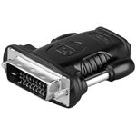 Goobay 68482 adattatore per inversione del genere dei cavi HDMI 19pin F DVI-D 24+1pin M Nero