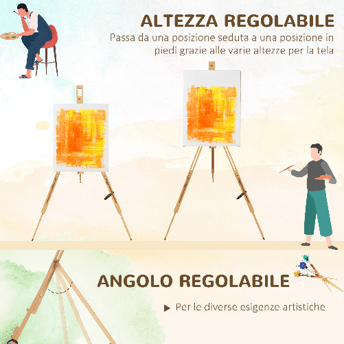 Vinsetto-Cavalletto-per-Pittura-Salvaspazio-in-Legno-di-Faggio-con-Altezza-e-Angolazione-Regolabile-93x84x183-cm