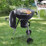 Outsunny-Barbecue-in-Ghisa-con-2-Ruote-e-2-Griglie-|-Coperchio-con-Termometro-Valvola-e-Ripiano-Inferiore-|-50x63x94cm