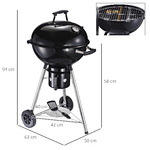 Outsunny-Barbecue-in-Ghisa-con-2-Ruote-e-2-Griglie-|-Coperchio-con-Termometro-Valvola-e-Ripiano-Inferiore-|-50x63x94cm