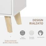 HOMCOM-Mobiletto-Multiuso-con-3-Ripiani-Aperti-e-Cassetti-Mobile-per-Soggiorno-Cucina-Ufficio-in-Legno-Bianco-60x40x100cm