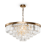 Maytoni Lampadario Contemporaneo Revero Metallo Ottone 12 Luci Diffusori Vetro