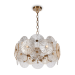 Maytoni Lampadario Contemporaneo Aster Metallo Oro 8 Luci Con Diffusore In Vetro