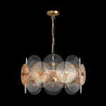 Lampadario-Contemporaneo-Aster-Metallo-Oro-8-Luci-Con-Diffusore-In-Vetro