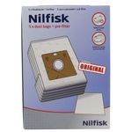 Nilfisk 78602600 sacchetto raccoglipolvere Go-Coupe 5 pezzi bianco