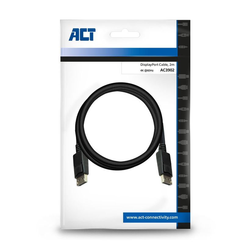 Cavo-DisplayPort-ACT-AC3902-2m-Nero