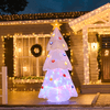 HOMCOM-Albero-di-Natale-Bianco-Gonfiabile-Gigante-e-Impermeabile-con-Luci-a-LED-per-Esterni---Bianco