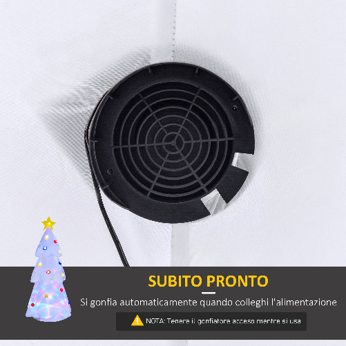 HOMCOM-Albero-di-Natale-Bianco-Gonfiabile-Gigante-e-Impermeabile-con-Luci-a-LED-per-Esterni---Bianco