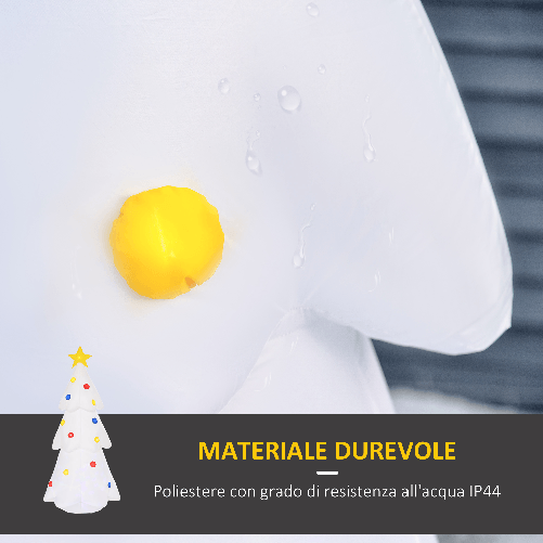 HOMCOM-Albero-di-Natale-Bianco-Gonfiabile-Gigante-e-Impermeabile-con-Luci-a-LED-per-Esterni---Bianco
