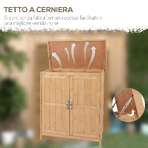 Outsunny-Casetta-in-Legno-da-Giardino-con-2-Ante-Armadio-da-Esterno-Porta-Attrezzi-da-Giardino-con-Tetto-Apribile-74×43×88cm