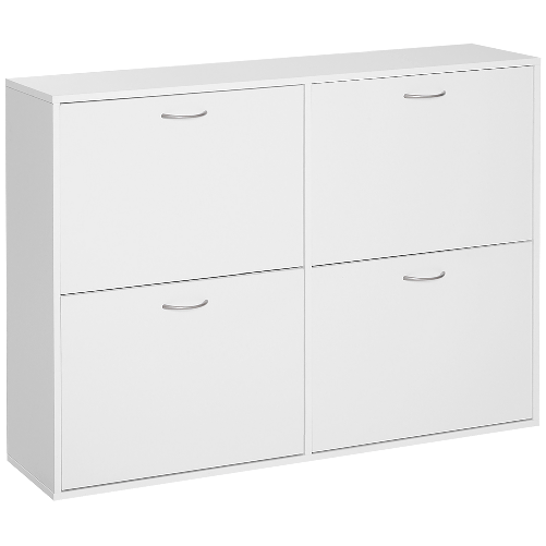 HOMCOM-Scarpiera-Salvaspazio-in-Legno-per-Camera-e-Ingresso-Capacita-24-Scarpe-120x24x81cm-Bianco