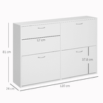 HOMCOM-Scarpiera-Salvaspazio-in-Legno-per-Camera-e-Ingresso-Capacita-24-Scarpe-120x24x81cm-Bianco