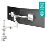 Dataflex Viewgo braccio porta monitor - scrivania 130 (Dataflex Viewgo dual monitor arm - white - desk clamp and bolt th