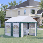 Outsunny-Tendone-da-Giardino-4x3m-per-12-Persone-con-Doppio-Ingresso-Bianco-e-Verde