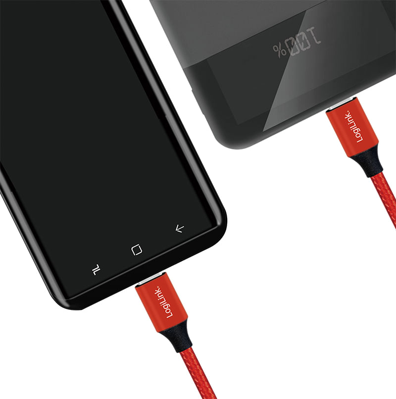 Logilink---Cavo-USB---Da-USB-C--M--a-USB-C--M----USB-2.0---5-V---3-A---1-m---rosso-RAL-3024--CU0156-