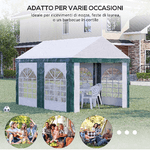 Outsunny-Tendone-da-Giardino-4x3m-per-12-Persone-con-Doppio-Ingresso-Bianco-e-Verde