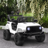 HOMCOM-Macchina-Elettrica-per-Bambini-Jeep-Fuoristrada-con-Telecomando-e-2-Velocita-100x65x72-cm-Bianco