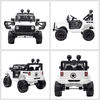 HOMCOM-Macchina-Elettrica-per-Bambini-Jeep-Fuoristrada-con-Telecomando-e-2-Velocita-100x65x72-cm-Bianco