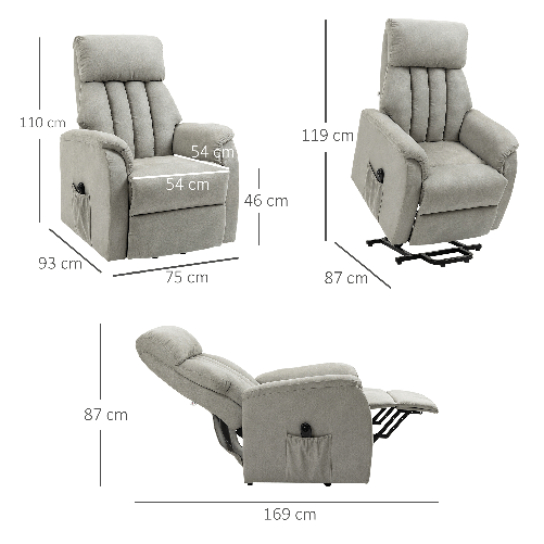 HOMCOM-Poltrona-Alzapersona-Reclinabile-150°-max-con-Telecomando-e-Poggiapiedi-75x93x110-cm-Grigio