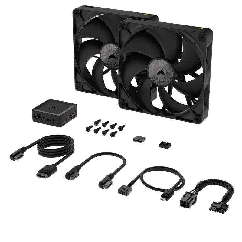 Corsair-iCUE-LINK-RX140-Case-per-computer-Ventilatore-14-cm-Nero-2-pz--CORSAIR-ICUE-RX140-140MM-PWM-2PK-