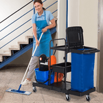 HOMCOM-Carrello-Pulizie-Professionale-Multiuso-con-2-Secchi-Capacita-18L-e-Ruote-Blu