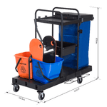 HOMCOM-Carrello-Pulizie-Professionale-Multiuso-con-2-Secchi-Capacita-18L-e-Ruote-Blu