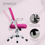 Vinsetto-Sedia-da-Ufficio-Ergonomica-con-Braccioli-e-Supporto-Lombare-Poltrona-Ufficio-Girevole-e-Altezza-Regolabile-in-Tessuto-Rosa