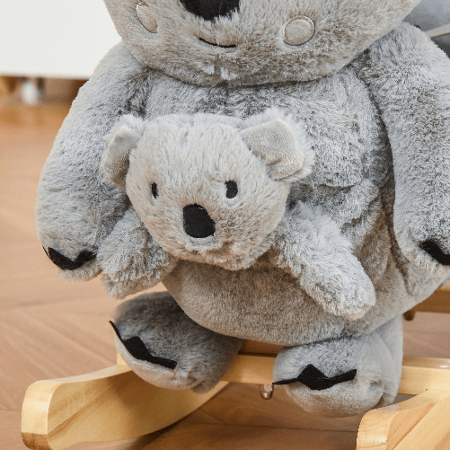 HOMCOM-Dondolo-Koala-per-Bambini-18-36-Mesi---Grigio