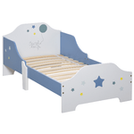 HOMCOM-Letto-Basso-per-Bambini-e-Bambine-di--3-Anni-con-Sponde-Lettino-Blu-e-Bianco-143-x-74-x-59-cm