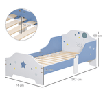 HOMCOM-Letto-Basso-per-Bambini-e-Bambine-di--3-Anni-con-Sponde-Lettino-Blu-e-Bianco-143-x-74-x-59-cm