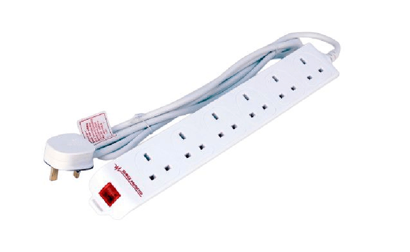 6-way-UK-Surge-Protected---Power-Strip-5M-White-6-way-UK---Surge-Protected-Power-Strip-5M-White