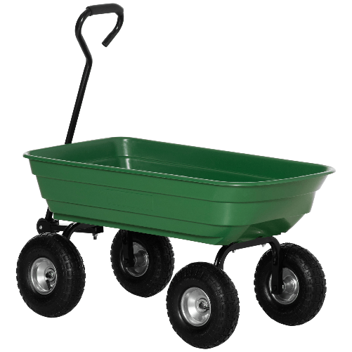 Outsunny-Carrello-da-Giardino-con-Struttura-in-Acciaio-e-Pneumatici-108x52x100cm-Verde