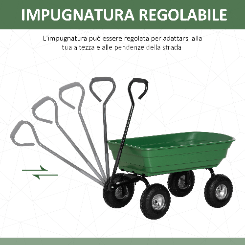 Outsunny-Carrello-da-Giardino-con-Struttura-in-Acciaio-e-Pneumatici-108x52x100cm-Verde